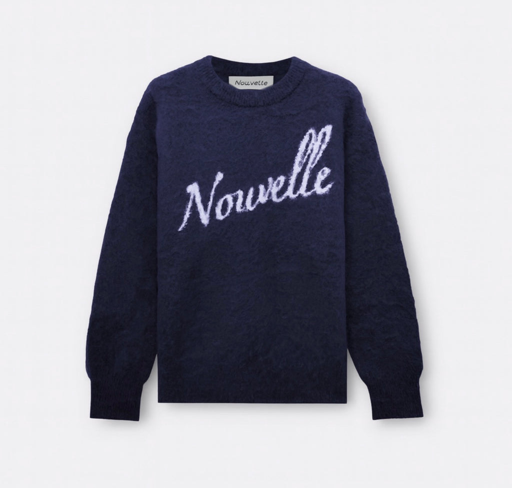 Navy Mohair Knitwear
